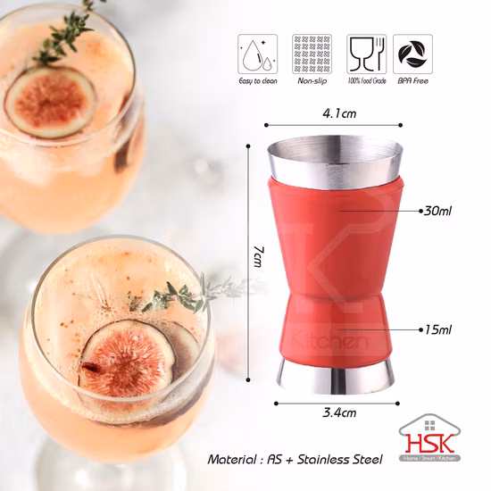 Jigger de dupla face em aço inoxidável Duo Jigger