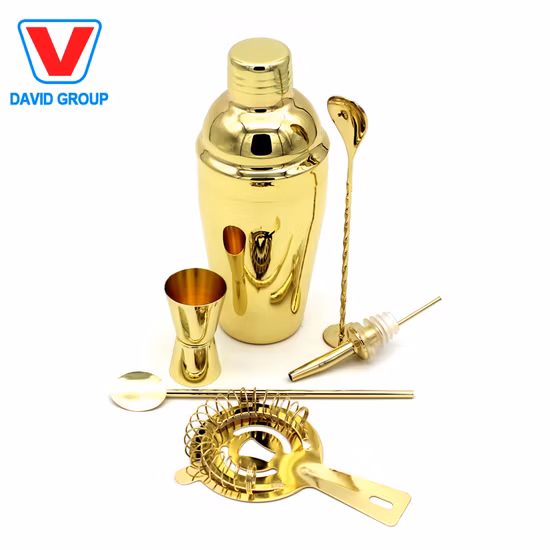 Conjunto profissional de coqueteleira de aço inoxidável para bar doméstico