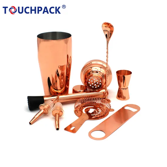 12 peças de acessórios de barra de aço inoxidável Jigger Cocktail Shaker Bartender Set